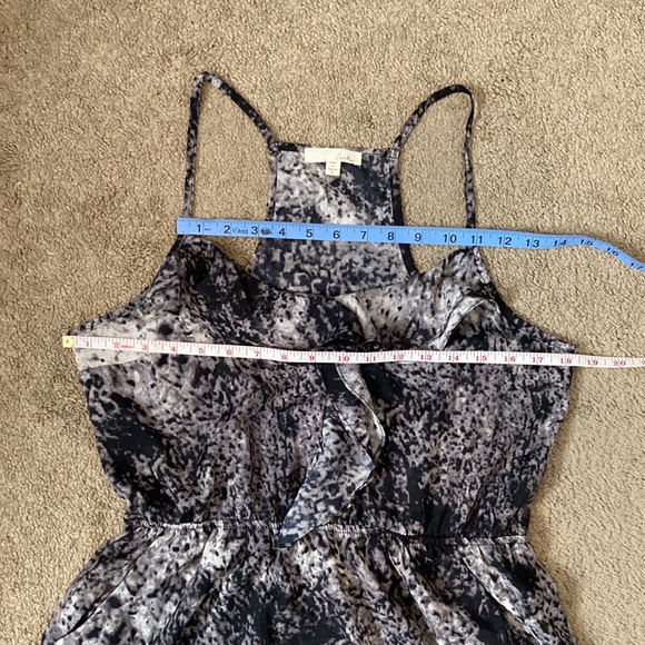 Lush black & grey spotted like patterned, spaghetti strap vacation dress, Large - Picture 12 of 13